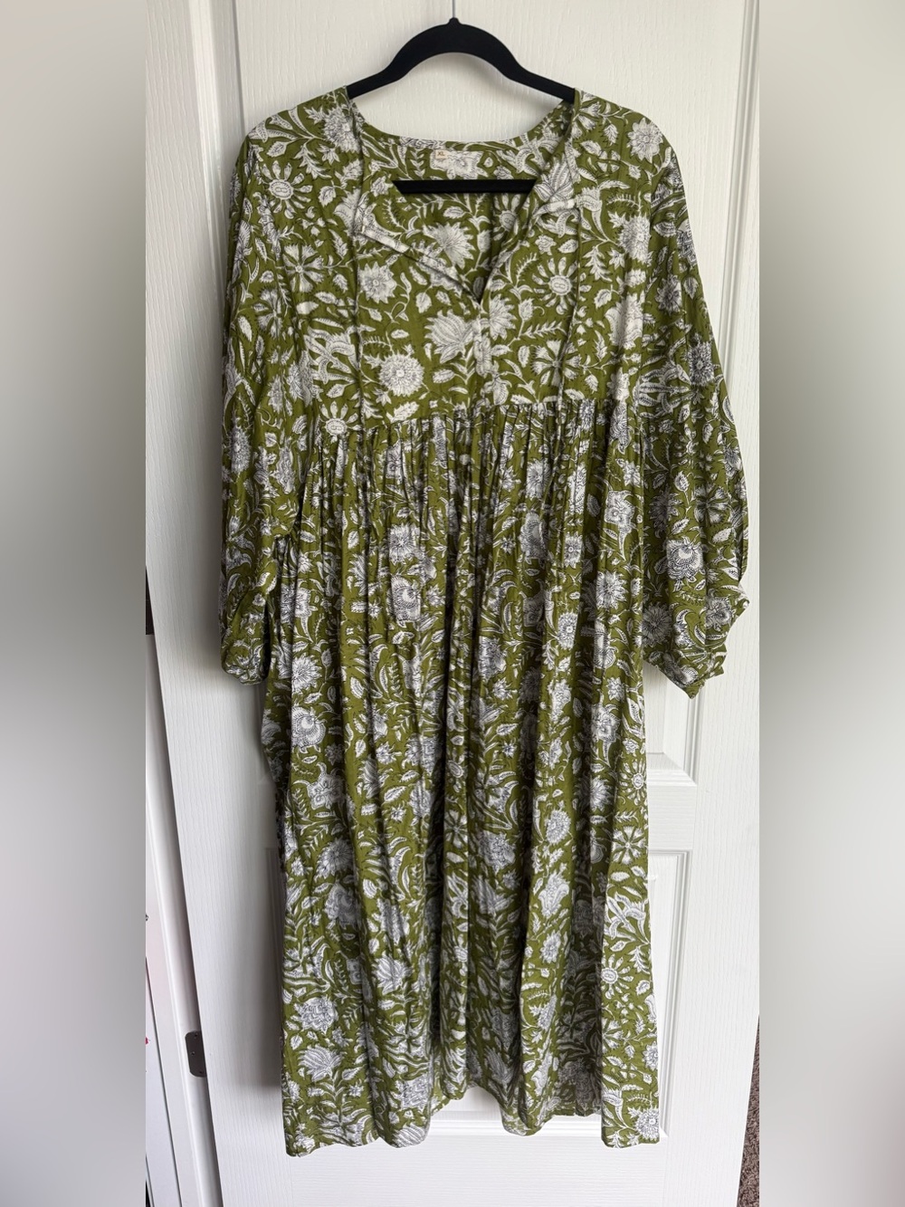 Green Floral Midi Dress